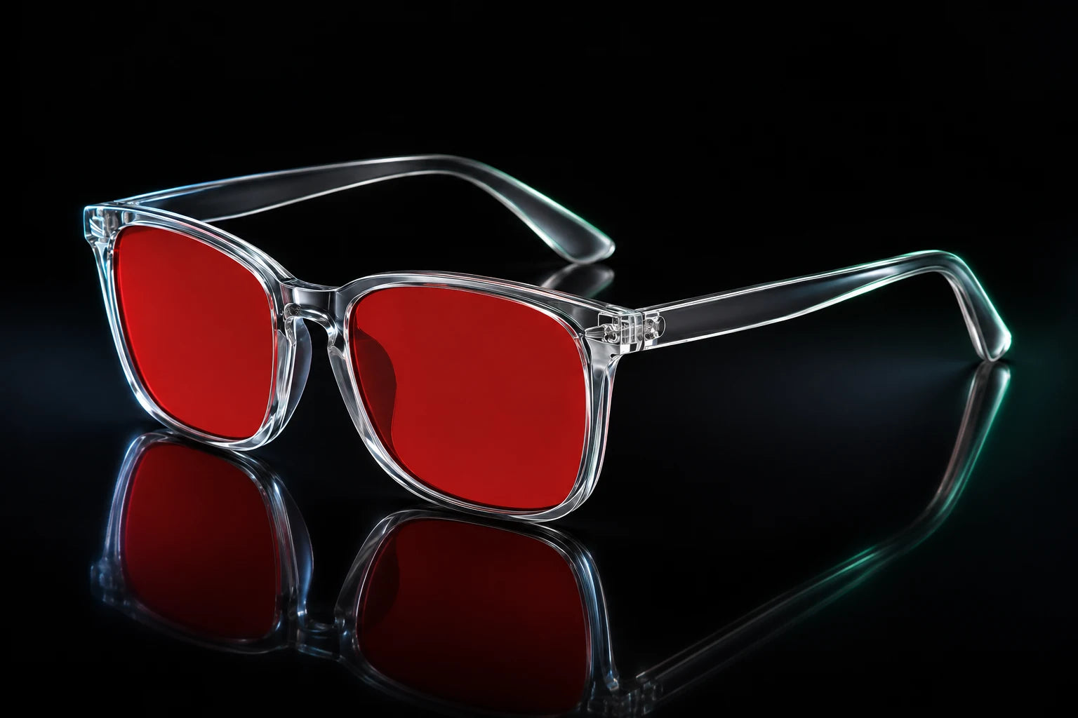 Blackout /550 Night Red, luxury studio rendering based on the supplied eyewear